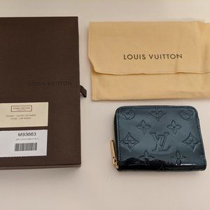 Louis Vuitton Vernis Zippy Coin Purse Bleu Nuit